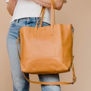 Able Abera Crossbody tote Cognac